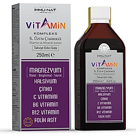 immunat Vitamin Complex Siyah Üzüm Çekirdeği Vitamin ve Mineral 250 ml.