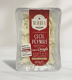 Uluova Jersey Tam Yağlı Şirden Mayalı Çeçil Peyniri 200 gr.